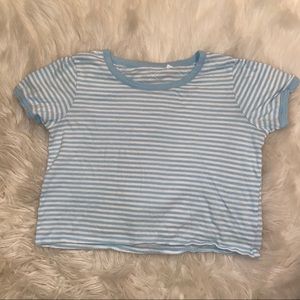 Pacsun blue and white crop top